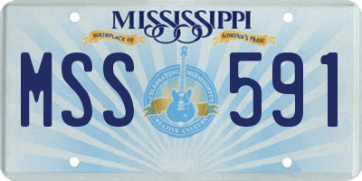 MS license plate MSS591
