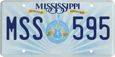 MS license plate MSS595