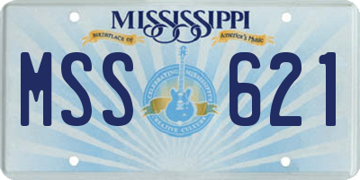 MS license plate MSS621