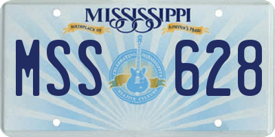 MS license plate MSS628