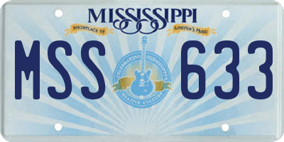 MS license plate MSS633