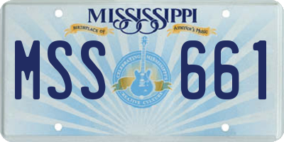 MS license plate MSS661