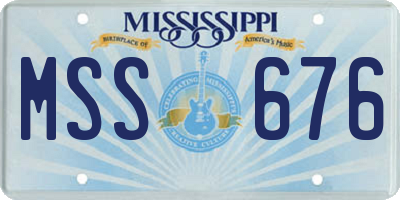 MS license plate MSS676