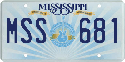 MS license plate MSS681