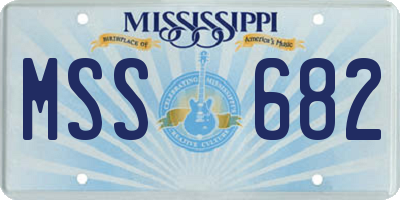 MS license plate MSS682