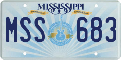 MS license plate MSS683