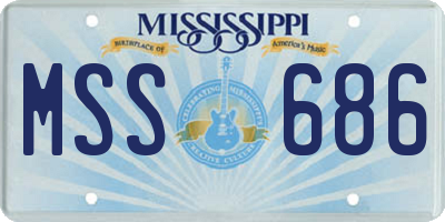 MS license plate MSS686