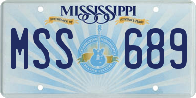 MS license plate MSS689