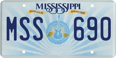 MS license plate MSS690