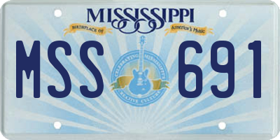 MS license plate MSS691