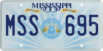 MS license plate MSS695