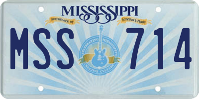 MS license plate MSS714