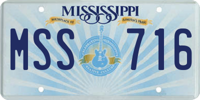 MS license plate MSS716