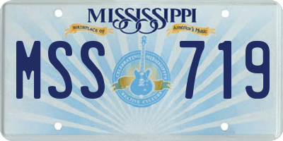 MS license plate MSS719
