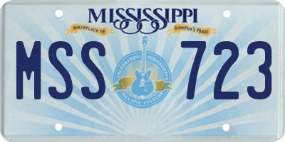 MS license plate MSS723