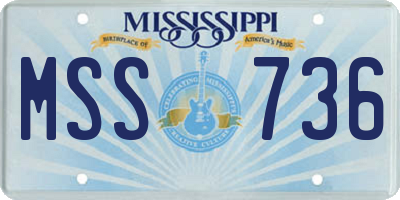 MS license plate MSS736