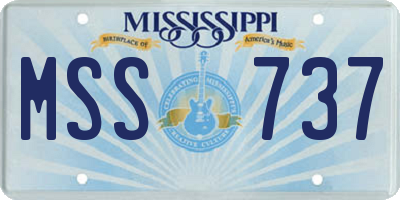 MS license plate MSS737