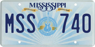 MS license plate MSS740
