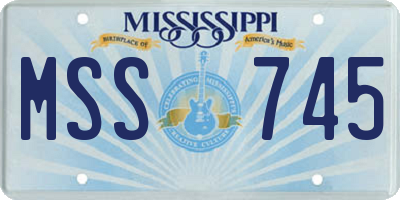 MS license plate MSS745