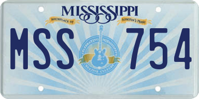 MS license plate MSS754