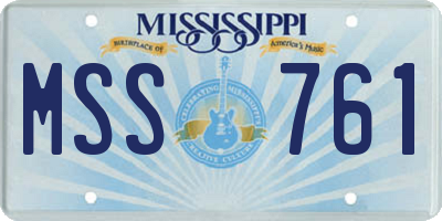 MS license plate MSS761
