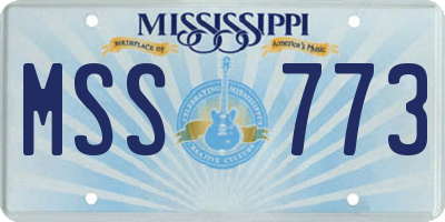 MS license plate MSS773