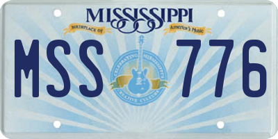 MS license plate MSS776