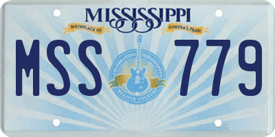 MS license plate MSS779