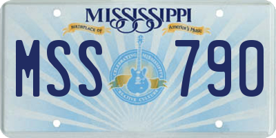 MS license plate MSS790