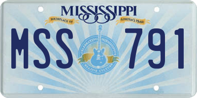 MS license plate MSS791