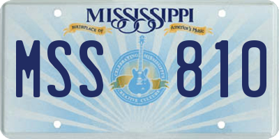MS license plate MSS810