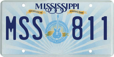 MS license plate MSS811