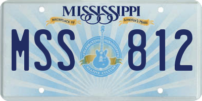 MS license plate MSS812
