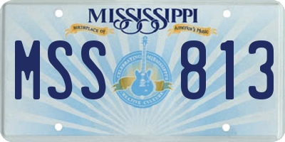 MS license plate MSS813