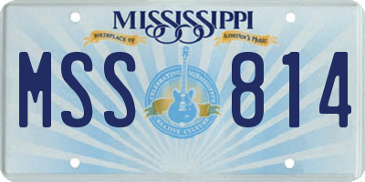 MS license plate MSS814