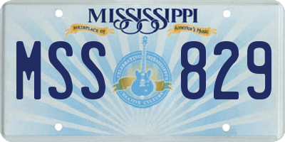 MS license plate MSS829