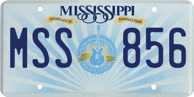 MS license plate MSS856