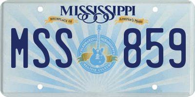MS license plate MSS859