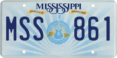 MS license plate MSS861