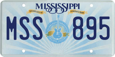 MS license plate MSS895