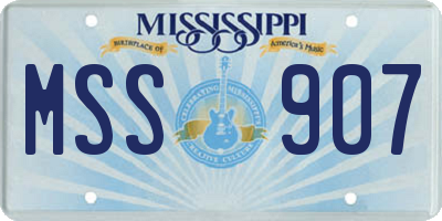 MS license plate MSS907