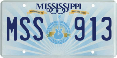 MS license plate MSS913