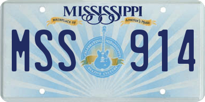 MS license plate MSS914