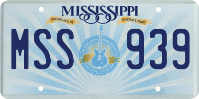 MS license plate MSS939