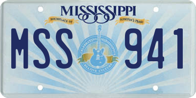 MS license plate MSS941