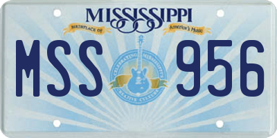 MS license plate MSS956