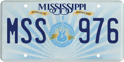 MS license plate MSS976