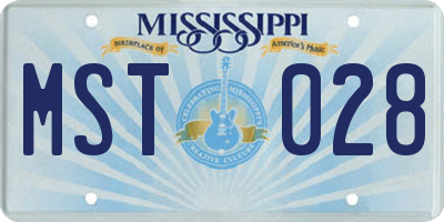 MS license plate MST028