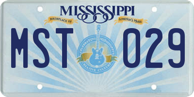 MS license plate MST029