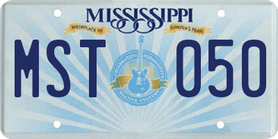 MS license plate MST050